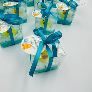 8pcs rubber duck soap favors in box, Swimming ducky soap box, Personalized duck theme favors, Duck baby shower favors, Yellow rubber ducky