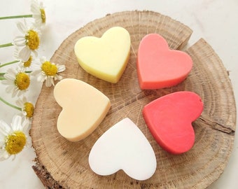 10pcs nuances de savon coeur orange, Cadeaux de mariage en forme de cœur favoris, Cadeau de remerciement simple, Petits pains de savon faits à la main, Cadeaux de douche de bébé