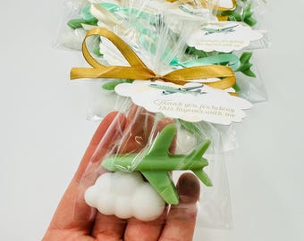 10pcs airplane soap favors, Cloud/plane shape soap, Transportation themed party favors, Stuart/Flight attendant/Pilot graduation favors gift