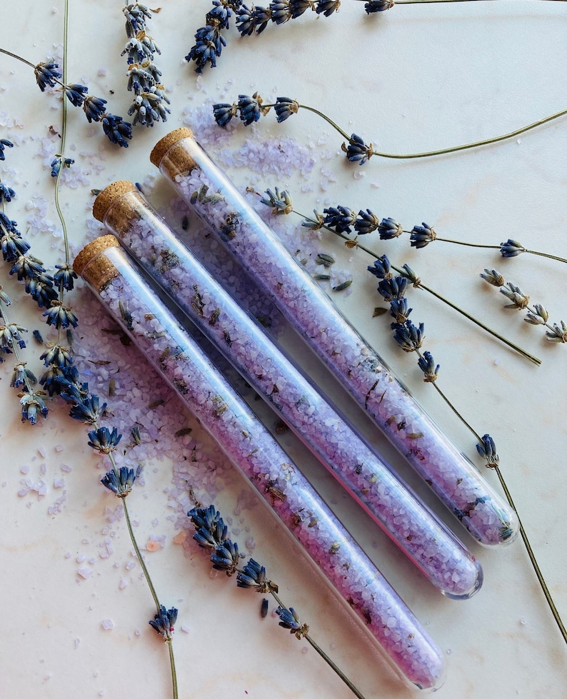 50pcs Lavender Bath Salt Test Tubes Bath Soak Tea Favors Etsy