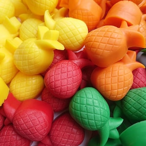 10 pezzi di saponette gialle all'ananas, bomboniere per matrimonio tropicale, bomboniere per saponette per feste hawaiane, bomboniere per saponette a forma di frutta, bomboniere per festa del 1° compleanno del bambino