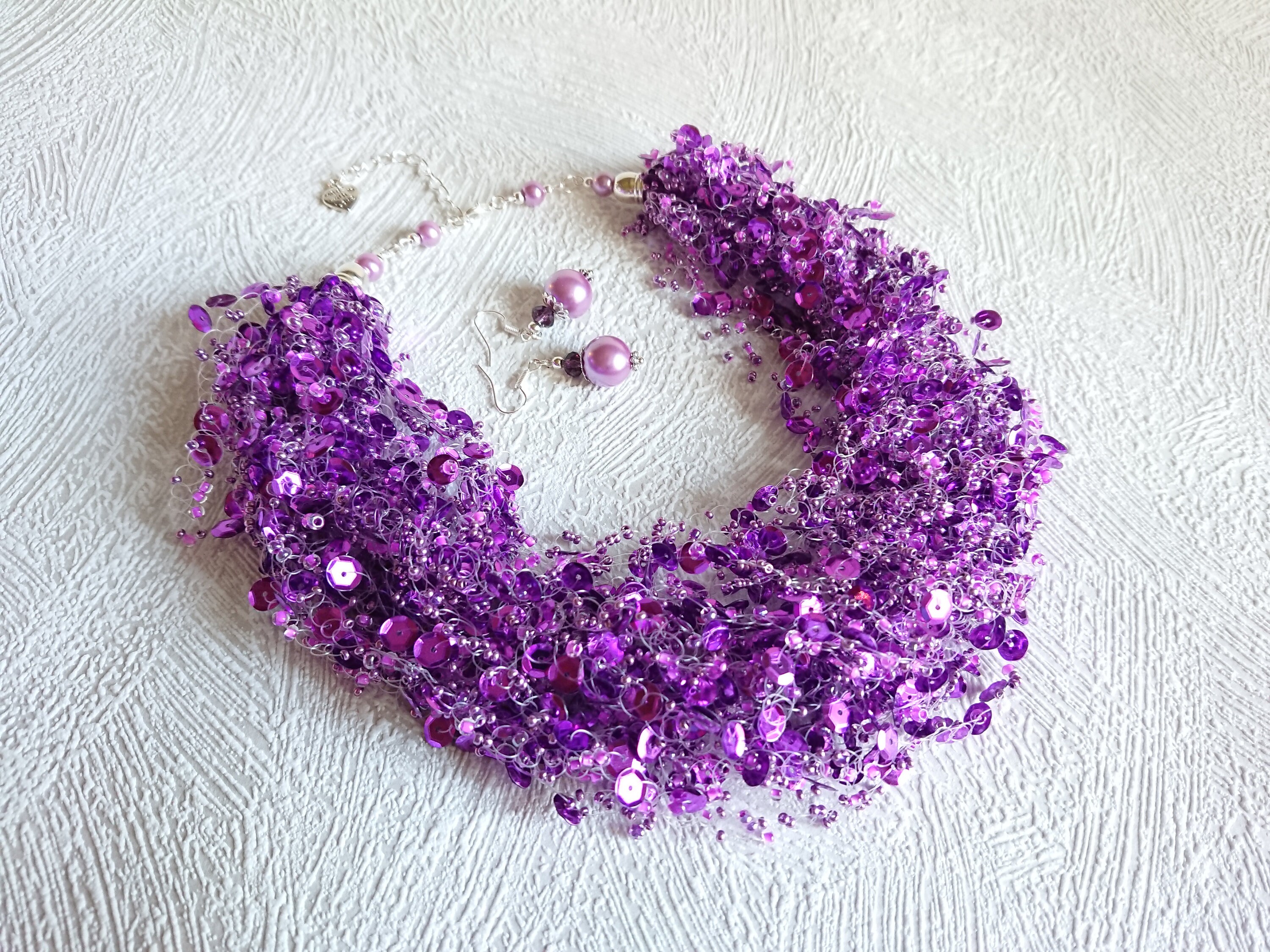 Purple bib best sale necklace
