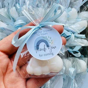 12 pezzi di saponette a forma di nuvola per baby shower, souvenir per baby shower Boho, bomboniere per il battesimo per gli ospiti, bomboniere a forma di nuvola per regali di battesimo