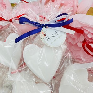 Bomboniere per sapone a forma di cuore grande da 10 pezzi, Bomboniere per gli invitati al matrimonio a cuore bianco, Saponette per il bagno con fragranza alla lavanda Bomboniere per l'addio al nubilato