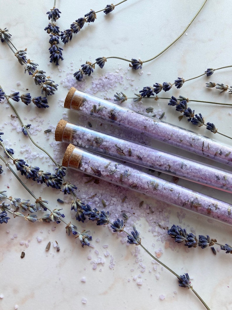 60pcs Lavender Bath Salt Test Tubes Bath Soak Tea Favors Etsy