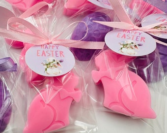 10 Stück Ostern Seife Gefälligkeiten Kind Ostern Korb Stuffers Kaninchen / Ei / Hase mini Seife Geschenke Ostern Dekorationen Frühling Geburtstagsparty Lieferungen Geschenke