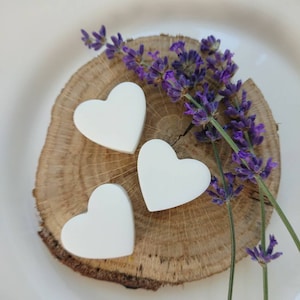 100 saponette sfuse, saponette a forma di cuore con farina d'avena a zero sprechi, piccoli regali di ringraziamento per gli ospiti, bomboniere rustiche con semi di papavero bianco.