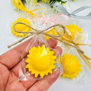 10 pezzi di saponette solari, bomboniere per baby shower al sole, bomboniere per feste estive per il primo viaggio del bambino intorno al sole, bomboniere per saponette solari felici
