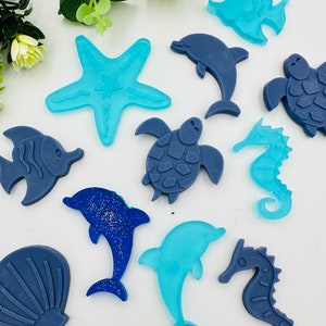 10pcs ocean soap favors, Sea creatures themed party favors, Beach/seaside theme favors, Seahorse/turtle soap favors, Sea cottage hand soap