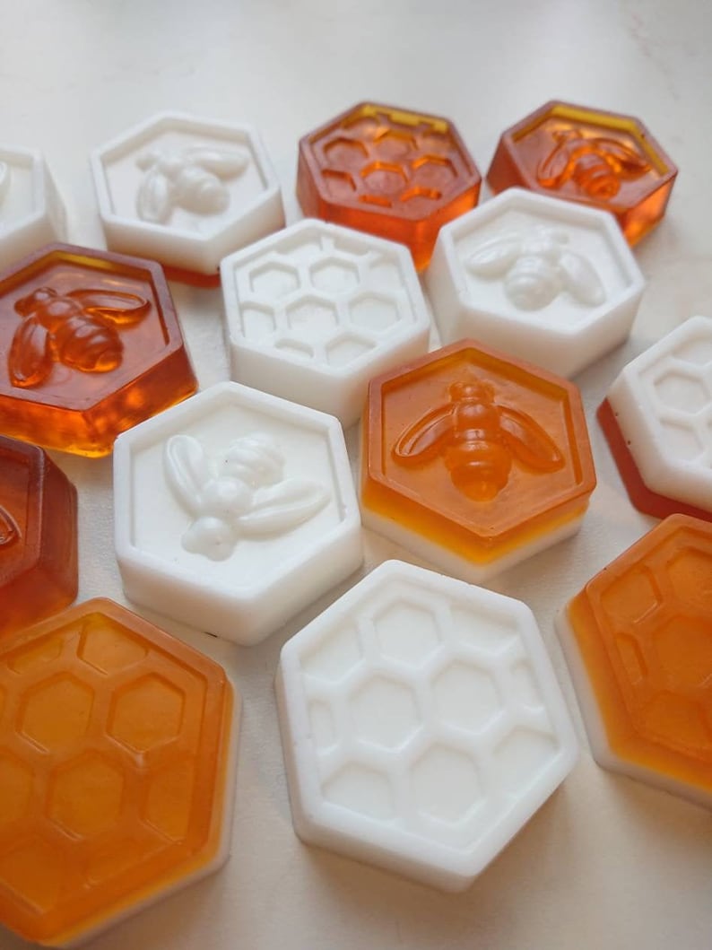 5pcs Pair of Honey Soaps Bee Combs Soap Favors Brown Bee Wax Etsy