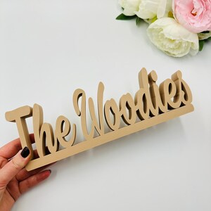 Custom name table sign for wedding, Baby name for nursery, Family name sign table decor, Freestanding personalized sweetheart table sign 10-12 ltrs Lined