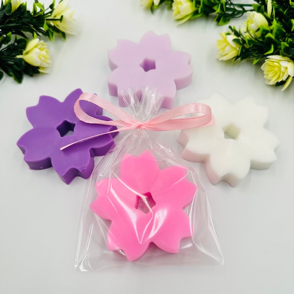40pcs Sakura flower soap favors for Baby shower, Cherry blossom birthday party soaps Spring bridal shower favors Pink baby flower soaps