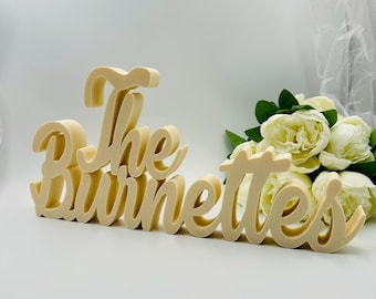 Last name sign Sweetheart table sign Wedding gift for newlyweds Surname freestanding sign New family name sign Gift for couple Anniversary
