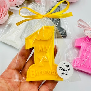 10 pezzi di saponette per il primo compleanno Decorazioni per una festa di compleanno Idee per riempire cestini per bambini come souvenir per feste Idee regalo unisex per gli ospiti