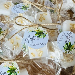 Mini saponi di forma quadrata da 30 pezzi, bomboniere personalizzate, bomboniere bianche per matrimonio/addio al nubilato, saponette non confezionate, dalla mia doccia alla tua