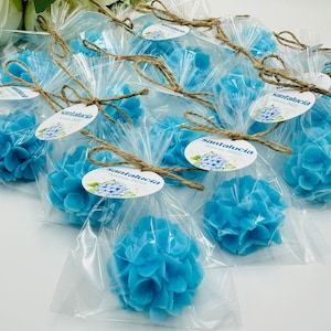 10 pezzi di saponette di ortensia, bomboniere floreali per baby shower, bomboniere per addio al nubilato costiere, regali per invitati a matrimoni estivi, bomboniere di saponette floreali, brunch nuziale