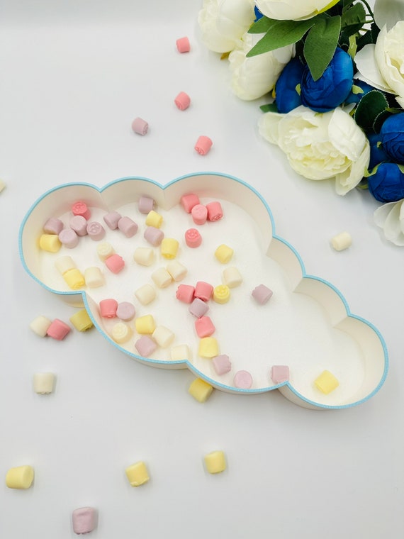 Fillable cloud shape tray Baby boy shower decorations On Cloud nine themed party decors Empty cloud tray box for charcuterie table decor