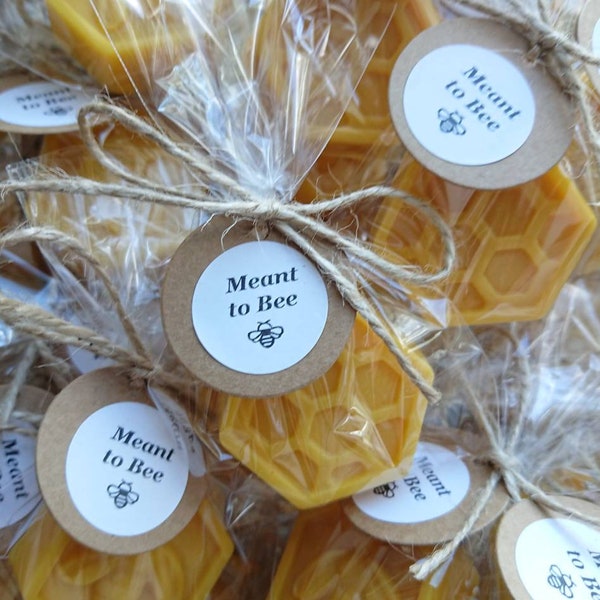 60pcs Meant to bee favors, Pair of honey soaps, Bee combs soap favors, Bee theme party favors, Country wedding guest favors, Beekeeper gifts