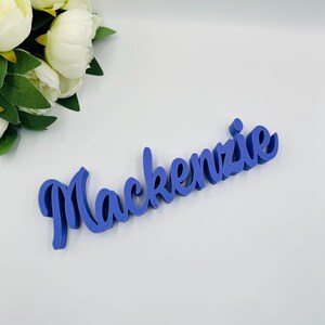 Custom name table sign for wedding, Baby name for nursery, Family name sign table decor, Freestanding personalized sweetheart table sign image 14