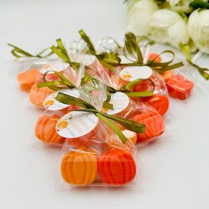 10sets pumpkin soap favors Halloween party decors My little pumpkin baby shower Fall soap favors Thanksgiving giveaways Fall wedding favors