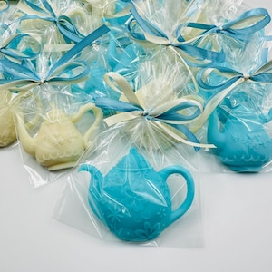 10 pezzi di saponette per teiera, bomboniere per feste del tè, bomboniere per baby shower, bomboniere per compleanni a tema tè, souvenir per feste dell'ora del tè, regali di compleanno per feste del tè.