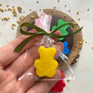 40pcs mini saponi a forma di orso, bomboniere per bambini piccoli, bomboniere orso neonato, bomboniere per la prima festa di compleanno a tema orso, bomboniere per sapone al miele