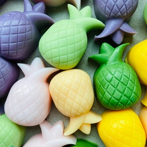 110pcs tropical wedding favors yellow pineapple soaps for Beach bridal shower favors Hawaii party themed favors, Fruit shape soap favors