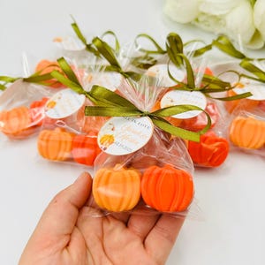 20sets pumpkin soap favors Halloween party decors My little pumpkin baby shower Fall soap favors Thanksgiving giveaways Fall wedding favors