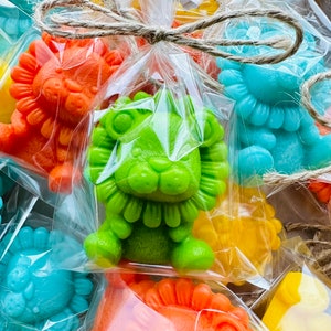 30 saponette a forma di leone, decorazioni per feste di compleanno a tema safari, regali per gli ospiti del baby shower "Wild One", souvenir per feste di compleanno a tema Savannah