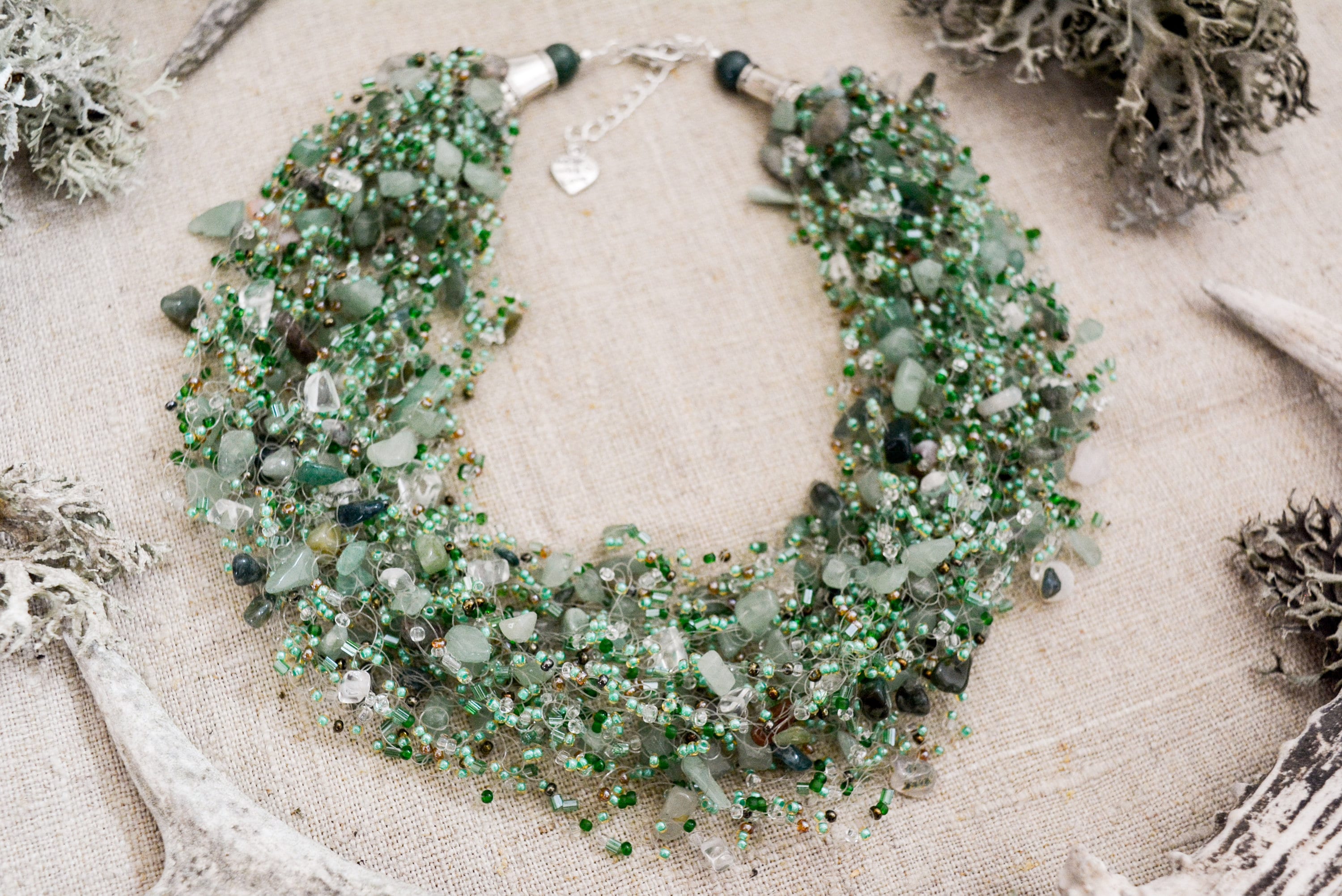 8 Chain Link Crochet Necklaces That Are Unique and Fun 8 Crocheted Multistrand Beaded Necklace
