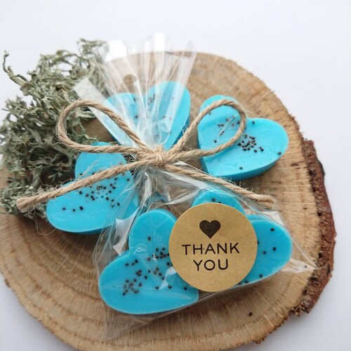 50pcs mini turquoise soaps, Heart shape soap wedding/bridal shower favors, Thank you guest gifts, From my shower to yours bridal soap gifts