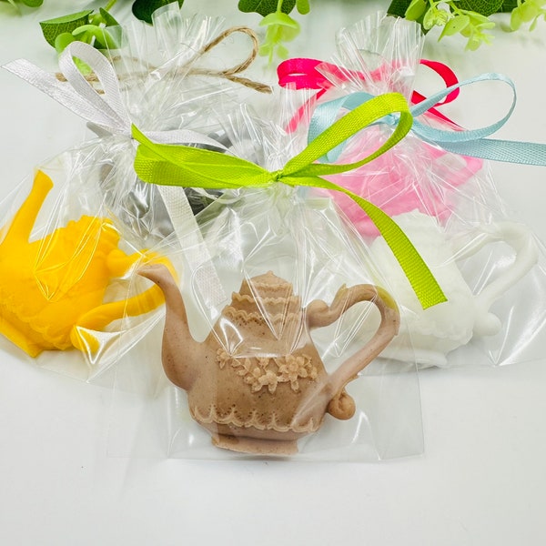 10pcs teapot soap favors Tea party favors Baby shower favors Tea themed birthday favors Tea Time party souvenirs Par-tea birthday gifts