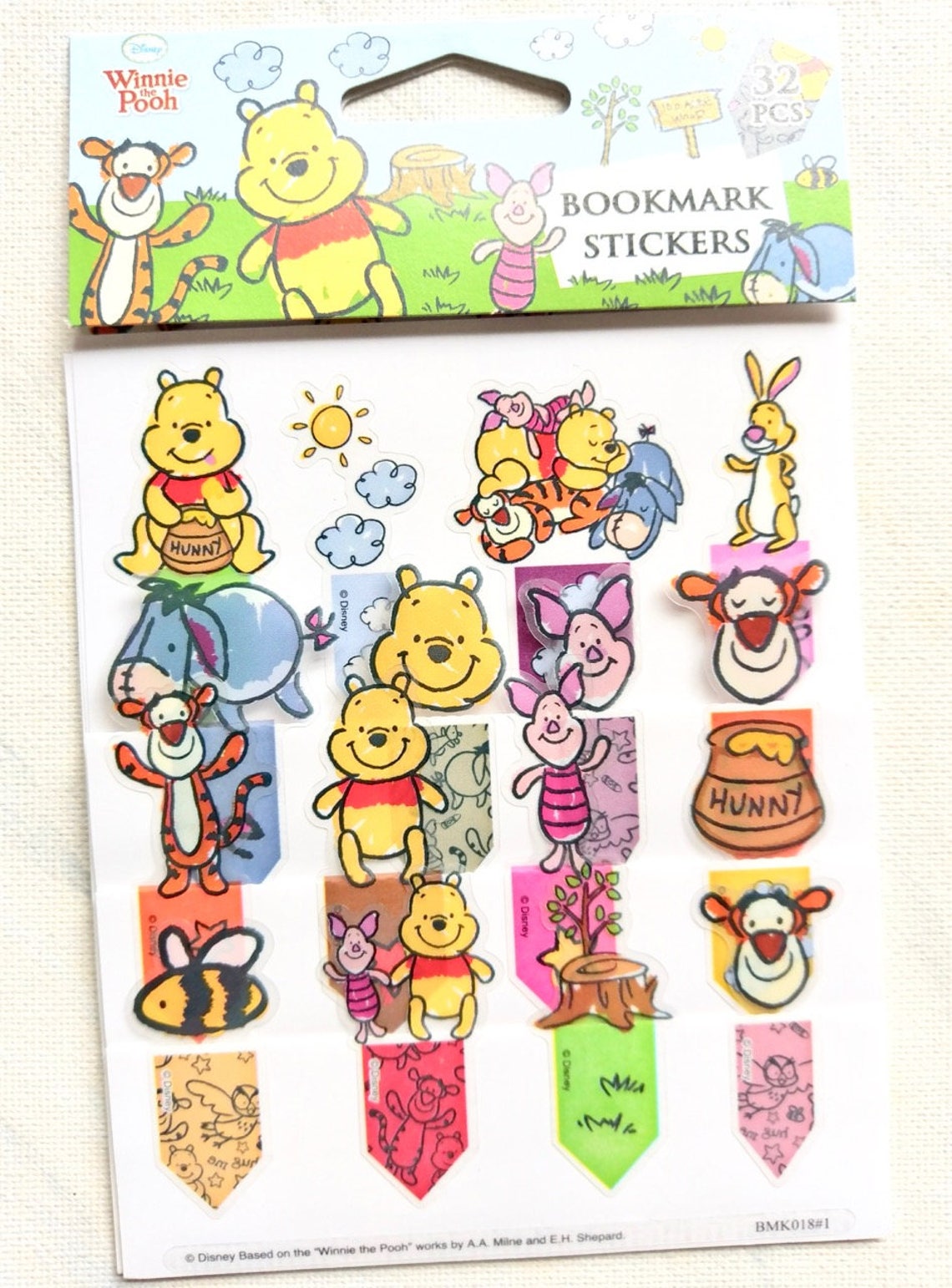 Winnie the Pooh bookmark sticker index sticker page markers Etsy