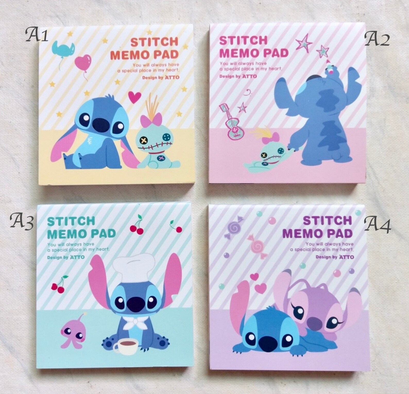 Stitch memo pad notepad kraft memo pad Disney memo pad Etsy