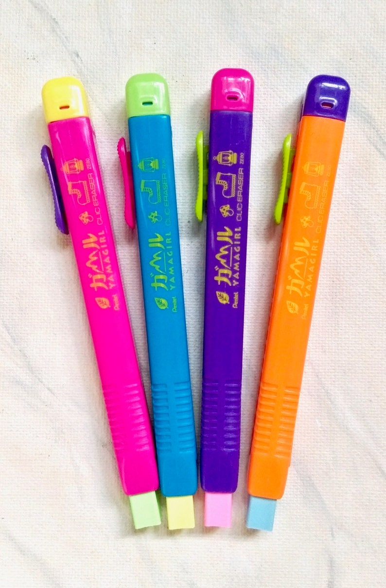 Clic eraser retractable eraser eraser pen refillable Etsy