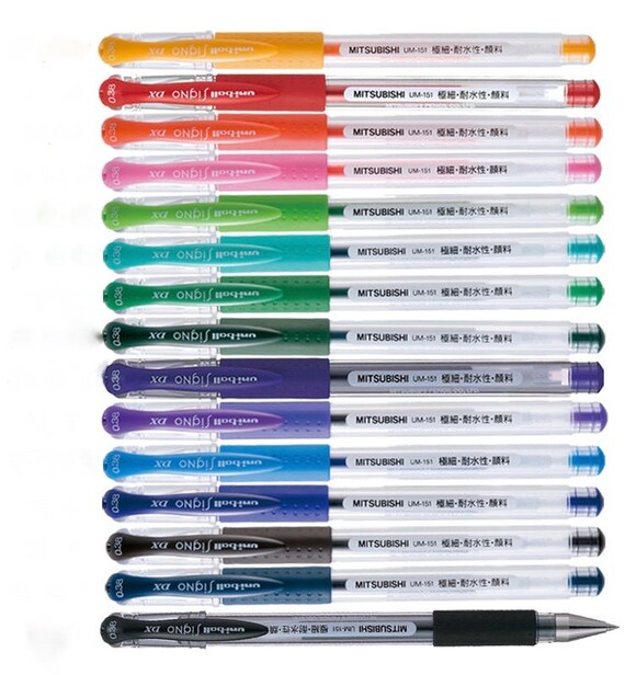 Burdeos Negro 5 X Uni-Ball Signo UM-151 0.38mm Ultra Fina Plumas Rollerball Gel