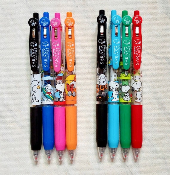 Snoopy Pen Zebra Sarasa Limited Edition 0 5mm Tip Snoopy Etsy