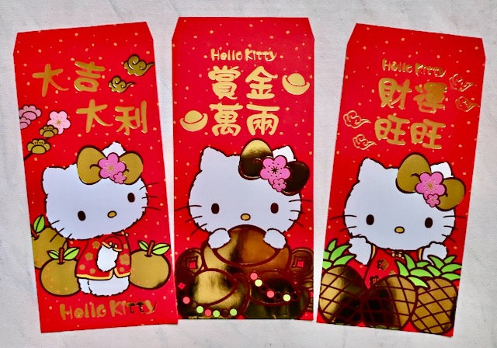 Hello Kitty Red Packet Envelopes Red Envelope Year of the Etsy