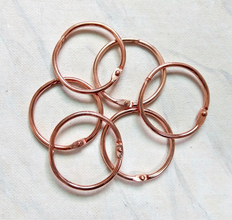 Rose Gold Binding Rings Binder Rings Snap Rings Bindery Etsy