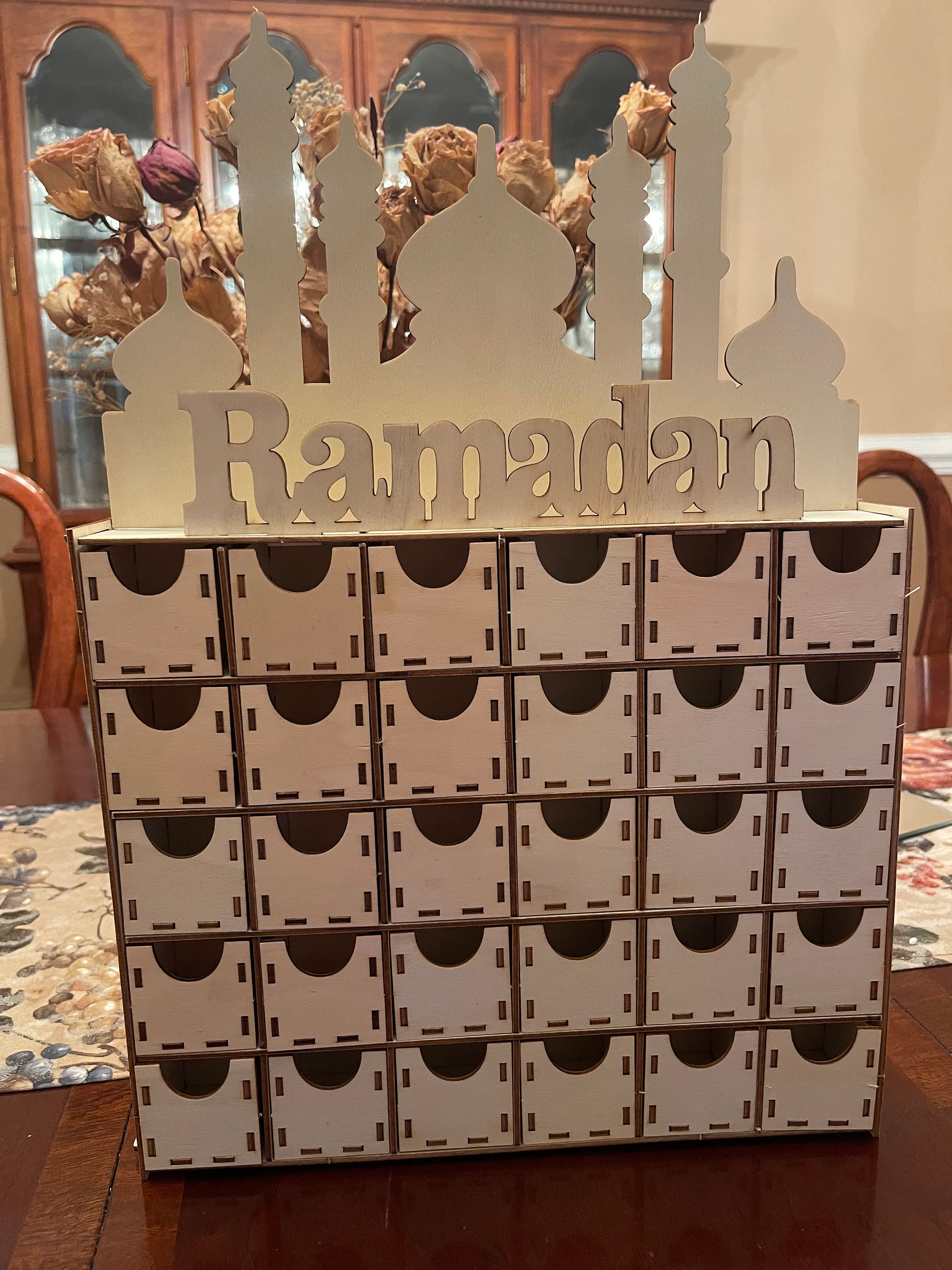 Deco Ramadan Activité Enfants Ramadan s DPKOW 2023 - Affiche 70x55 Cm Avec 30 Autocollants Étoiles - Compte à Rebours Aïd Al-Fitr Décoration Fête Musulmane Calendrier Ramadan Enfant