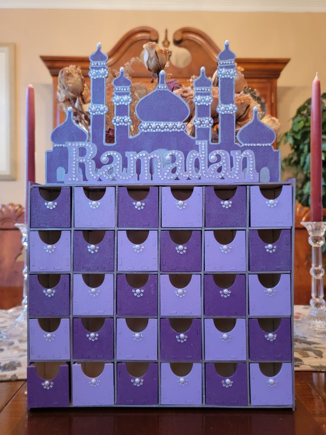 Ramadan Kareem Mosque Advent Calendar Islamic Muslim Decor Etsy