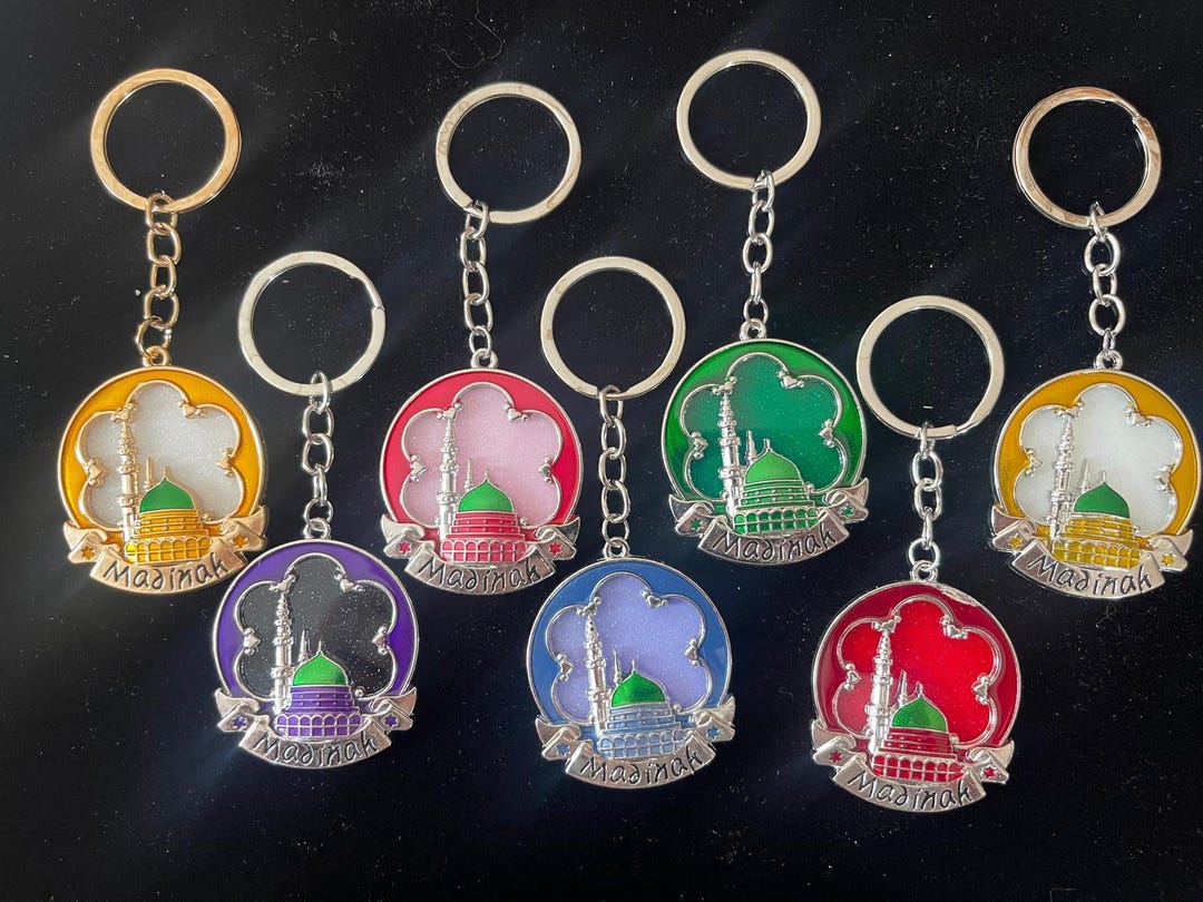 Mosque Keychain Madinah, Masjid Nabawi or Prophet's Mosque Umrah, Hajj Sovenier Islamic ...