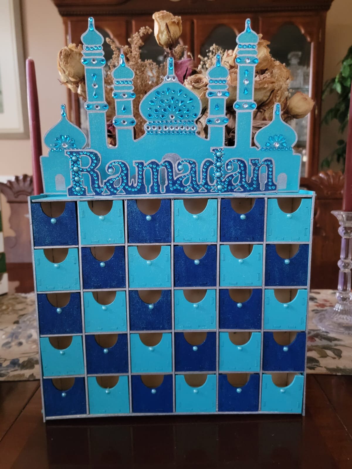 Ramadan 30 Day Mosque Advent Calendar, Islamic Muslim Decor MDF Wooden ...