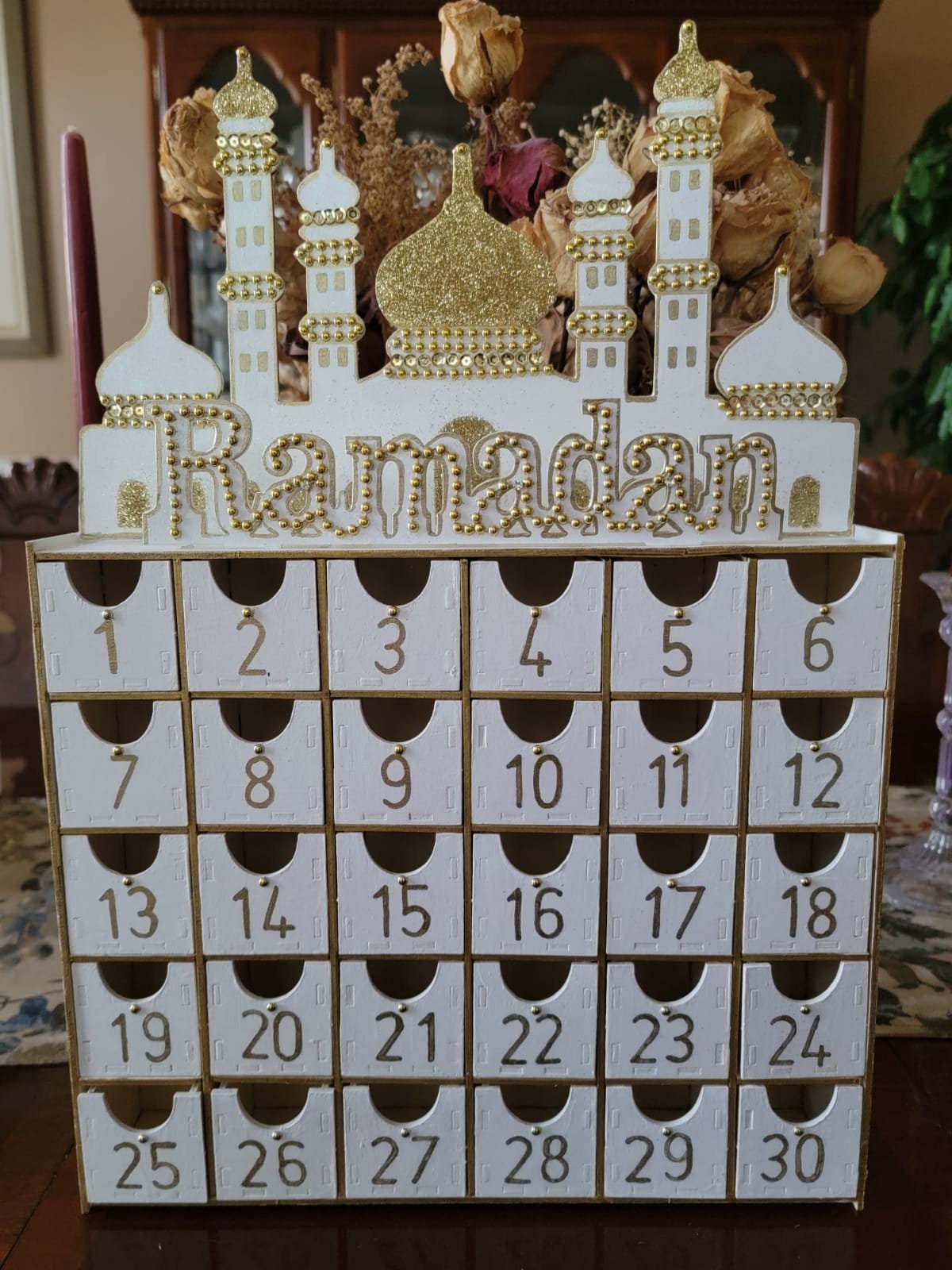 Ramadan 30 Day Mosque Advent Calendar, Islamic Muslim Decor MDF Wooden ...