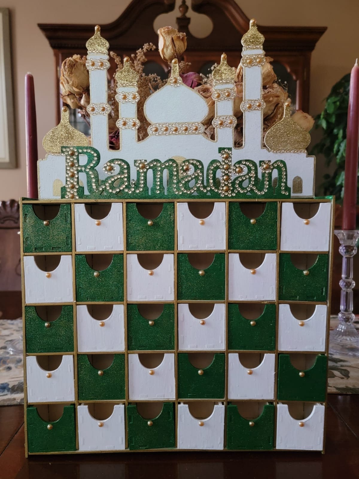 Ramadan 30 Day Mosque Advent Calendar, Islamic Muslim Decor MDF Wooden ...