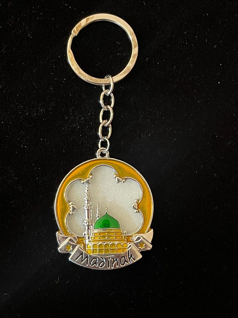 Mosque Keychain Madinah, Masjid Nabawi or Prophet's Mosque Umrah, Hajj Sovenier Islamic ...