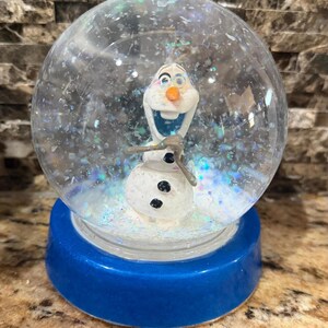 Frozen Olaf Elsa Anna Blue Disney Snow Globe Birthday Children Holiday Gifts Stocking Stuffers Ready to Ship