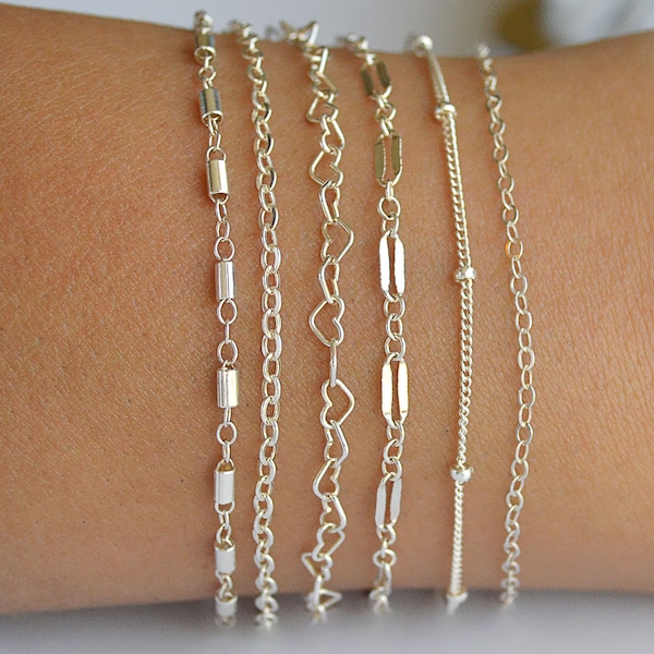 Dainty Silver Bracelet, Sterling Silver Bracelet, Delicate Bracelet for Women, Thin Silver Bracelet (+ free gift packaging)