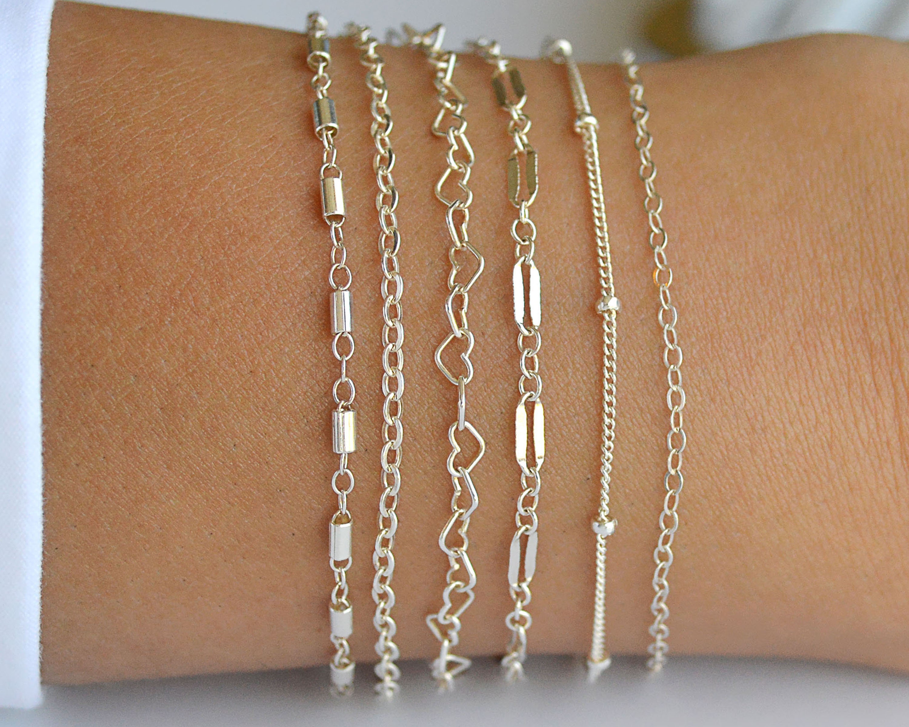 Thin Silver Bracelet Dainty Silver Bracelet Delicate Women 