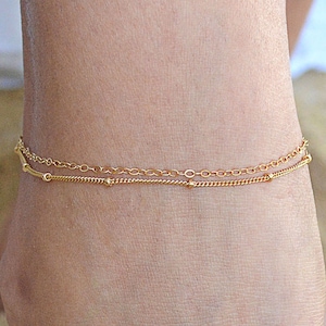 Ankle Bracelet - Handmade Gold-Filled Chain Bracelet, Excellent Waterproof Bracelet Choice | Free Gift Packaging.